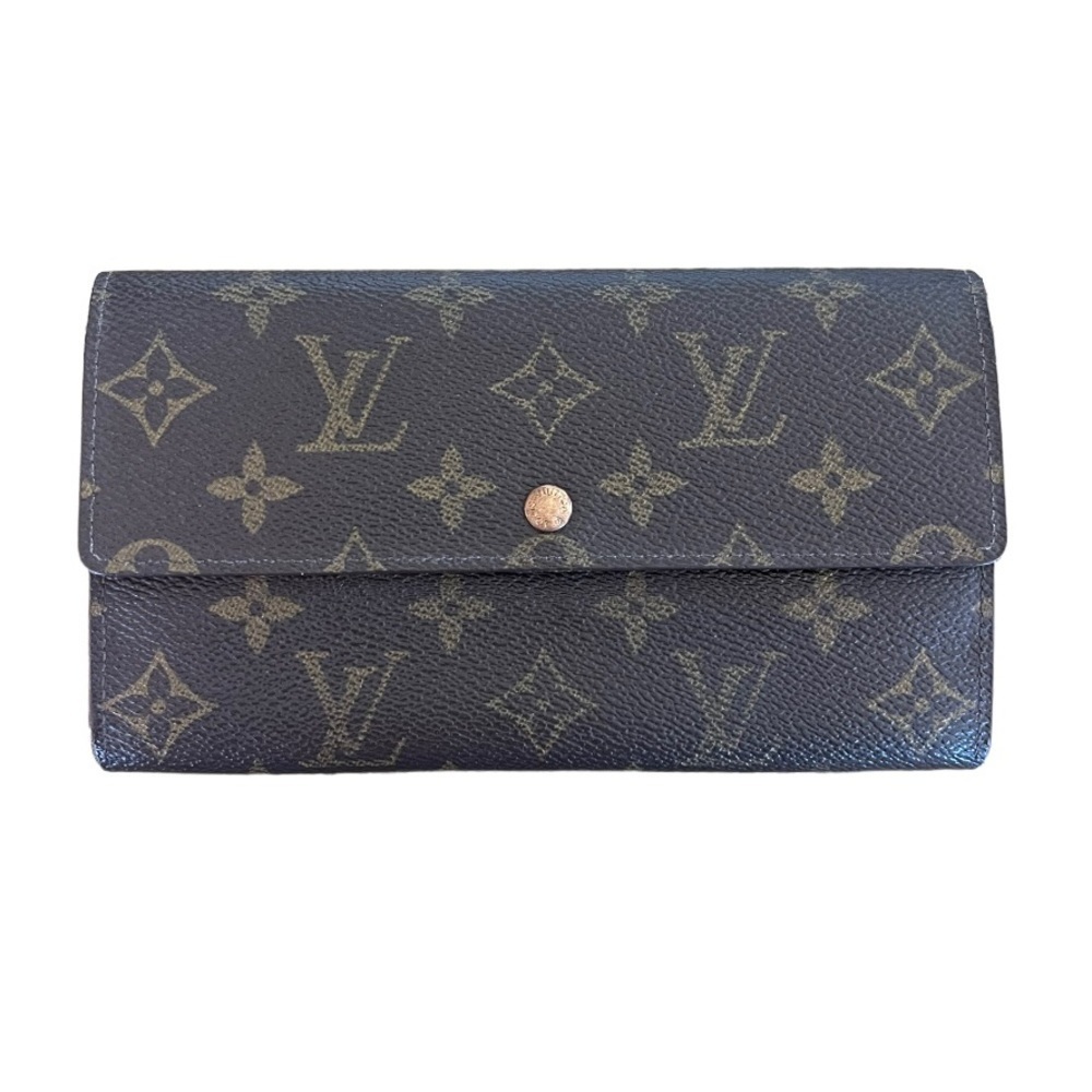 Louis VUITTON Vintage Monogram snap and zip Sarah Wallet